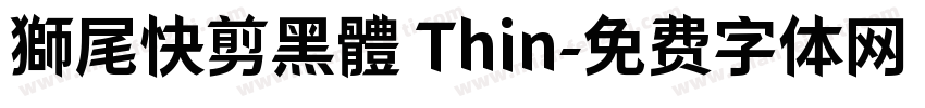 獅尾快剪黑體 Thin字体转换